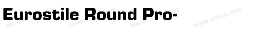 Eurostile Round Pro字体转换